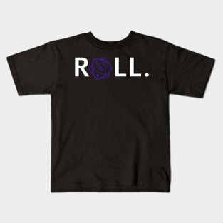 Roll. RPG Shirt white and purple Kids T-Shirt